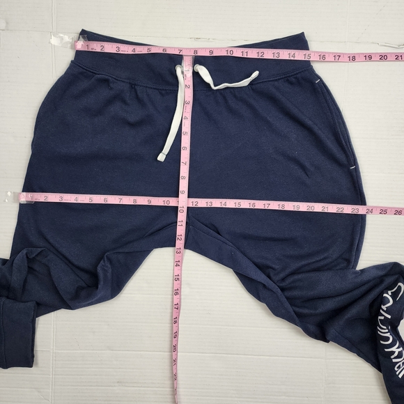 Calvin Klein Sleepwear Pants Navy Blue Lounge Joggers Cotton Blend Size M - Picture 7 of 9